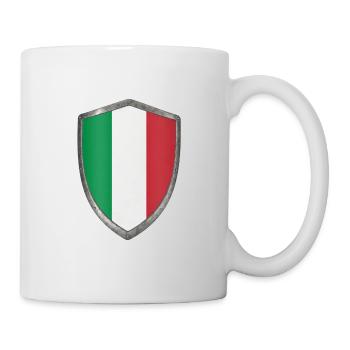 bouclier drapeau italien Italie - Mug blanc - blanc - Droite