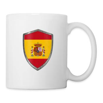 bouclier drapeau espagnol Espagne - Mug blanc - blanc - Droite