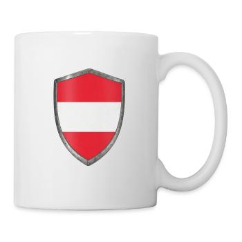 bouclier drapeau autrichien Autriche - Mug blanc - blanc - Droite