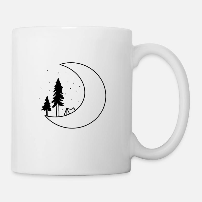 Camping au clair de lune - Mug blanc - blanc