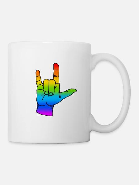 Rainbow Rock n Roll - Mug blanc - blanc