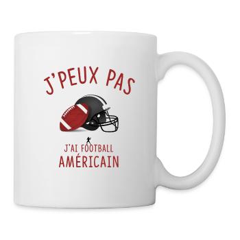 J'PEUX PAS J'AI FOOTBALL AMÉRICAIN - Mug blanc - blanc - Droite