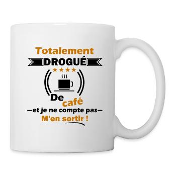 Totalement drogué de café t-shirt homme cadeau - Mug blanc - blanc - Droite
