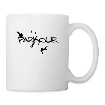 Parkour Noir - Mug blanc - blanc - Droite