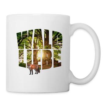 waldliebe mit fuchs - Tasse - Weiß - Rechts