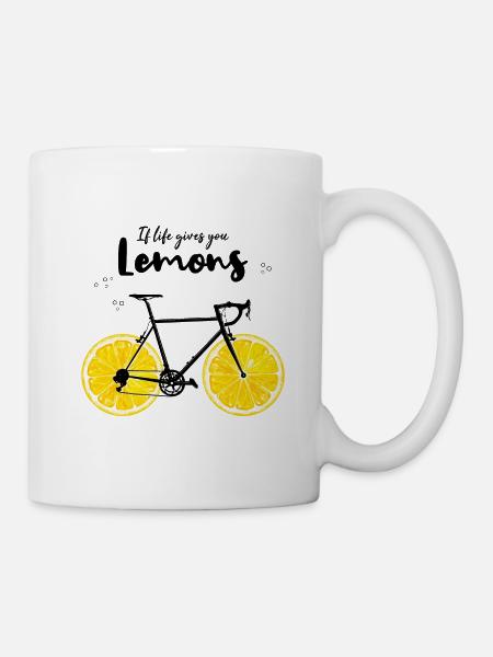 If life gives you lemons roadbike design - Tasse - Weiß