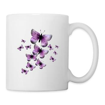 Papillons - Mug blanc - blanc - Droite