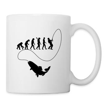 Angeln - Tasse - Weiß - Rechts