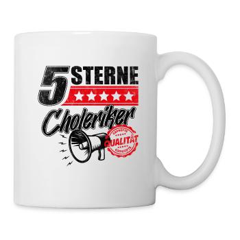5 Sterne Choleriker Schreihals Büro Geschenkidee - Tasse - Weiß - Rechts