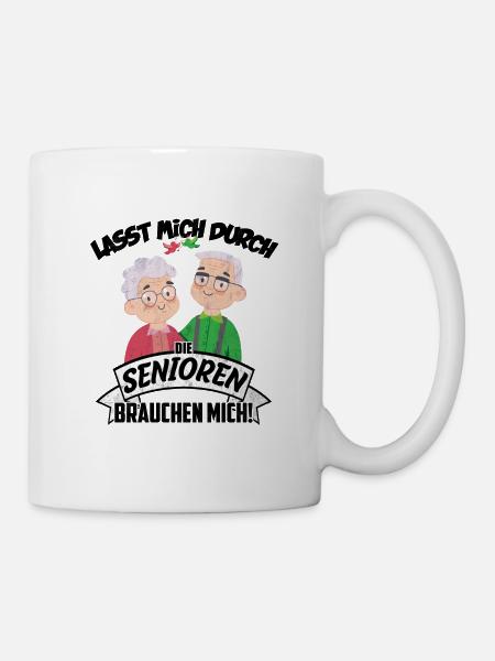 Senioren brauchen mich | Altenpflege Pfleger - Tasse - Weiß