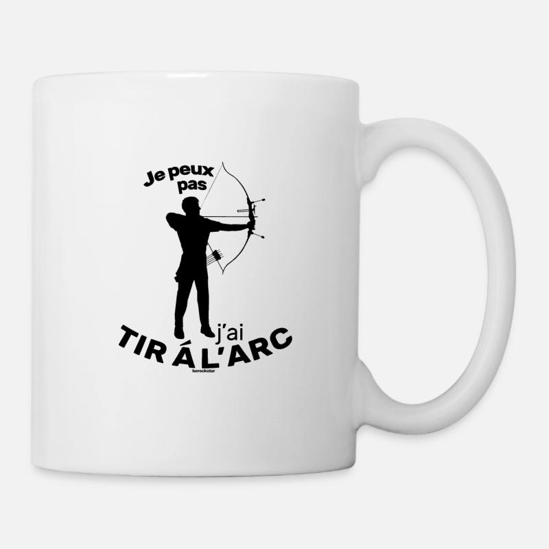 Je peux pas j'ai tir a l'arc précision cible - Mug blanc - blanc
