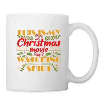 Films de Noël Chemise de montre de films de Noël - Mug blanc - blanc - Droite
