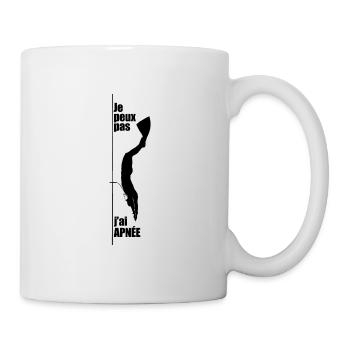 Je peux pas j'ai apnée dynamique statique plongée - Mug blanc - blanc - Droite