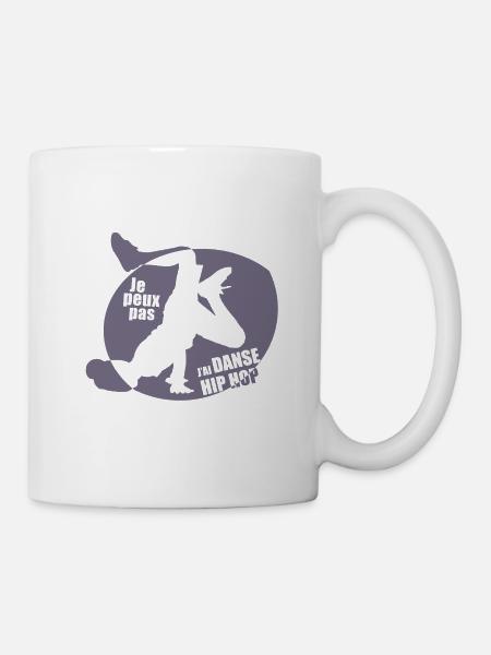 Je peux pas j'ai danse Hip hop fille cours - Mug blanc - blanc