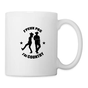 J' peux pas j'ai danse country danseurs USA Paris - Mug blanc - blanc - Droite