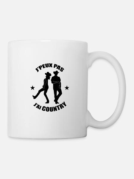 J' peux pas j'ai danse country danseurs USA Paris - Mug blanc - blanc