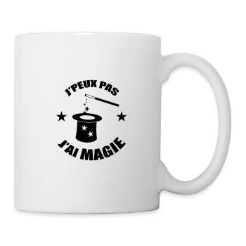 J'peux pas j'ai tour de magie carte facile chapeau - Mug blanc - blanc - Droite