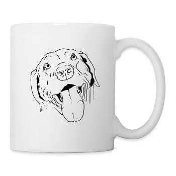Lustige süße Hund Labrador Haustier Geschenk Idee - Tasse - Weiß - Rechts