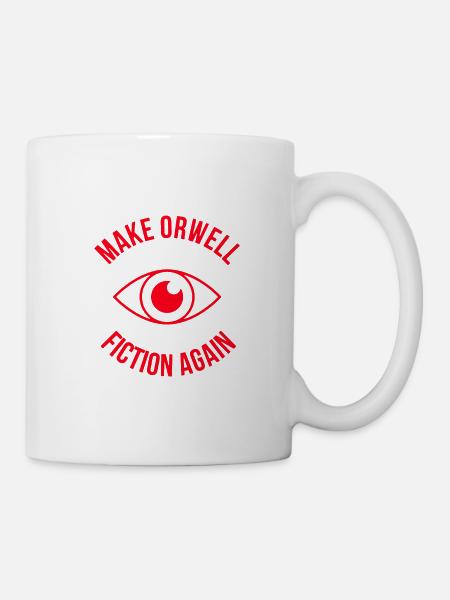 Faire de la fiction Orwell encore et encore bro - Mug blanc - blanc