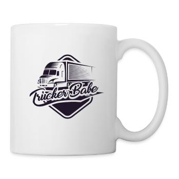 Truckerin Trucker Babe LKW Truck Fahrerin - Tasse - Weiß - Rechts