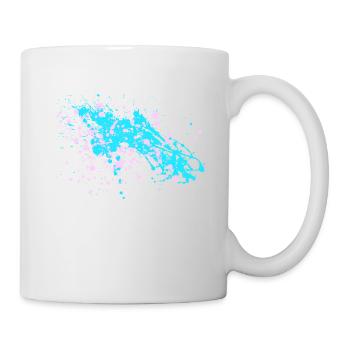 Farbspritzer! Bunt. Geschenk. - Tasse - Weiß - Rechts