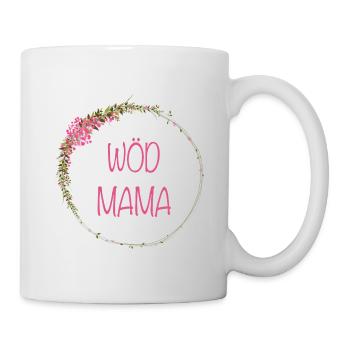 Wöd Mama Dialekt Österreich Blumen - Tasse - Weiß - Rechts