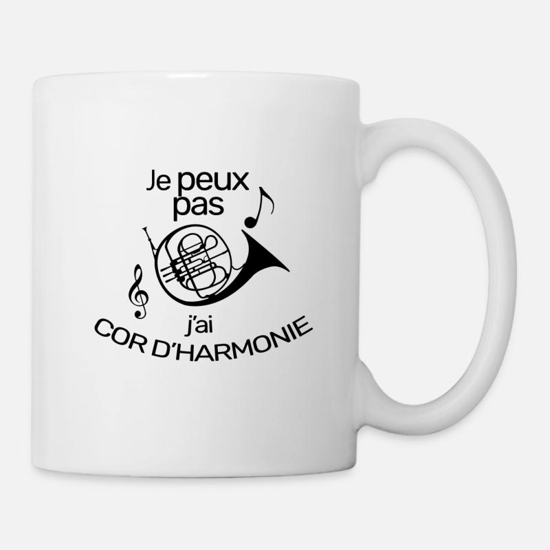 Je peux pas j'ai Cor d'harmonie - Mug blanc - blanc