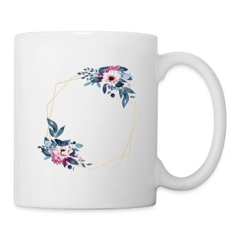 Floral Hexagon customizable - Mug - white - Right