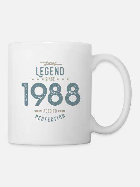legend since 1988 cadeau anniversaire 33 ans - Mug blanc - blanc