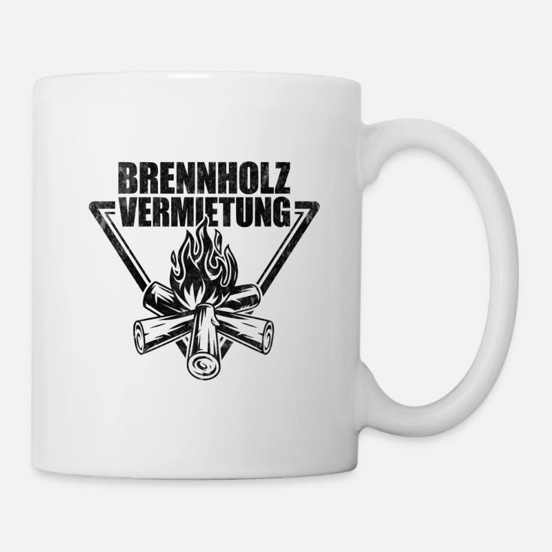 Brennholz Vermietung - Tasse - Weiß