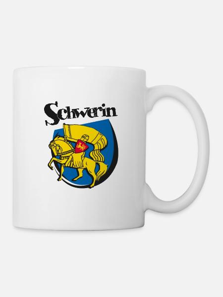 Schweriner Wappen - Tasse - Weiß