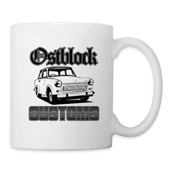 Trabi Trabbi Ostblock Customs DDR Auto - Tasse - Weiß - Rechts