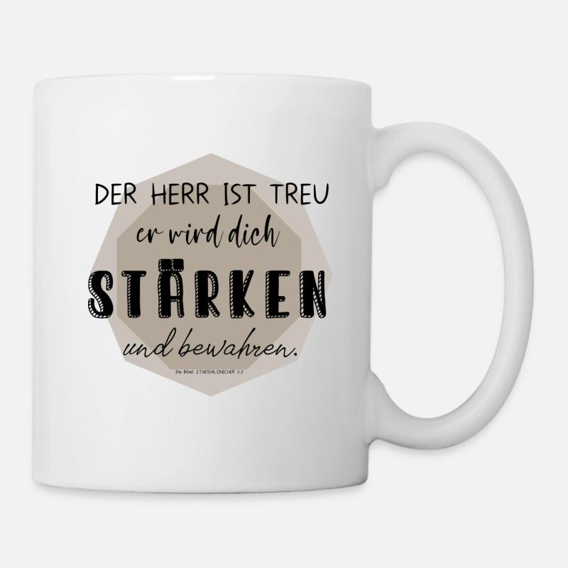 Christlich/Bibelvers/Gottes Stärke - Tasse - Weiß