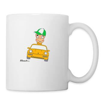 Würmeli aus dem Auto - Tasse - Weiß - Rechts