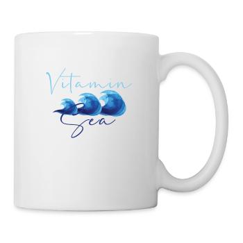 vitamine mer, mer, vagues, eau, bleu - Mug blanc - blanc - Droite