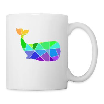 Whale Colorful Geometric Figures - Mug - white - Right