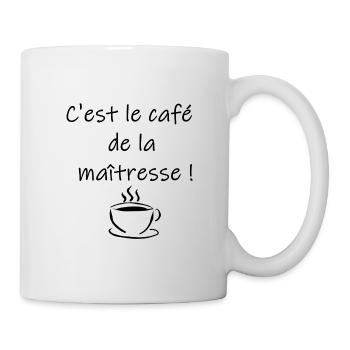 Café de la maîtresse - Mug blanc - blanc - Droite