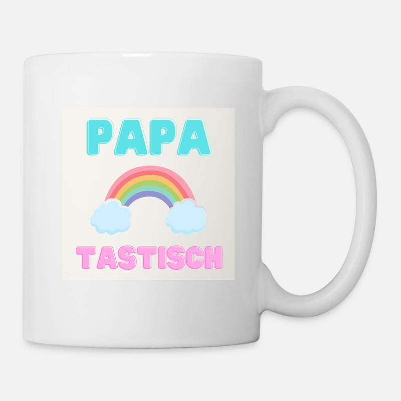 papatastisch - Regenbogen (Rainbow) Version - Tasse - Weiß