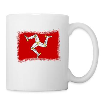 Île de Man Flagge Triskele Drapeau de l’île de Man - Mug blanc - blanc - Droite