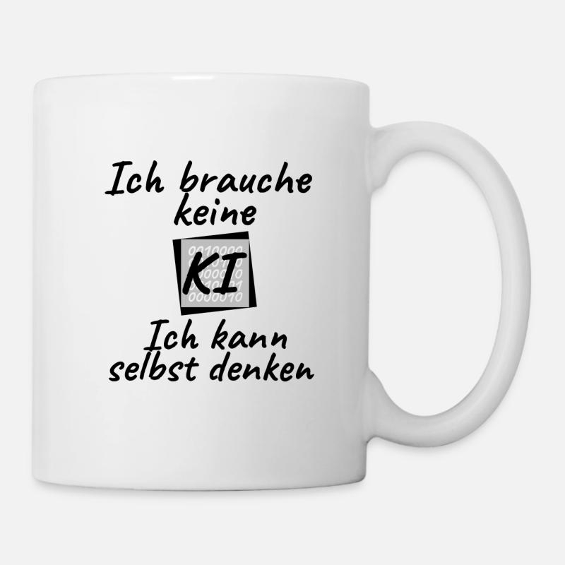 ki denkt - Tasse - Weiß