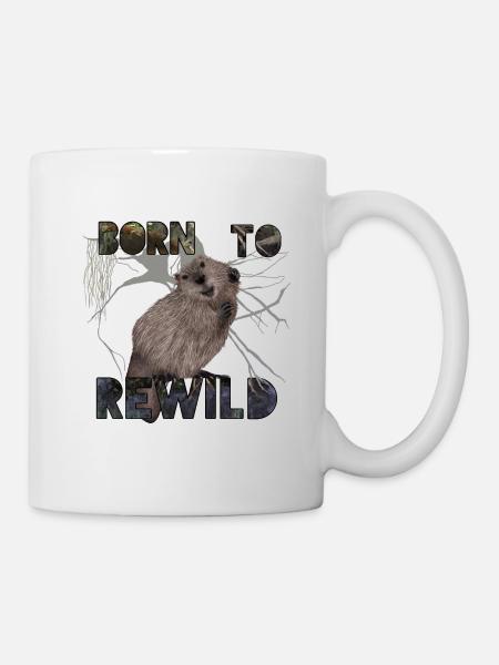 Born to ReWild beaver - Mug - white