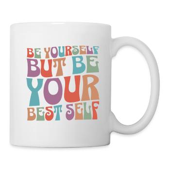 Being Yourself Me Being Your Best You Phrase - Mug - white - Right