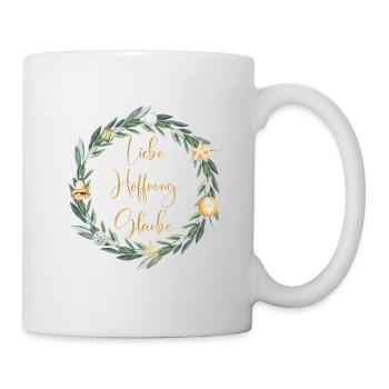 Liebe Hoffnung Glaube - Tasse - Weiß - Rechts