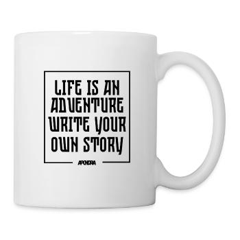Life is an Adventure write your own story - Mug blanc - blanc - Droite