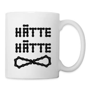 Hätte hätte Fahrrad Kette 11 - Tasse - Weiß - Rechts