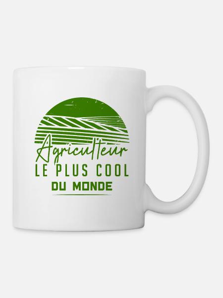 Agriculteur Le Plus Cool Du Monde - Mug blanc - blanc