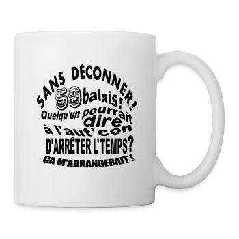50 ans / anniversaire 50 ans / t-shirt 50 ans - Mug blanc - blanc - Droite