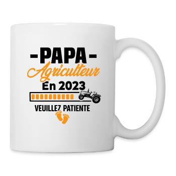 2023 Papa Agriculteur Agriculture Bébé Naissance - Mug blanc - blanc - Droite