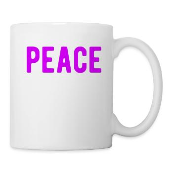 peace Frieden Love Liebe Freunde Freundschaft - Tasse - Weiß - Rechts