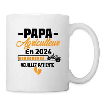 2024 Papa Agriculteur Agriculture Bébé Naissance - Mug blanc - blanc - Droite
